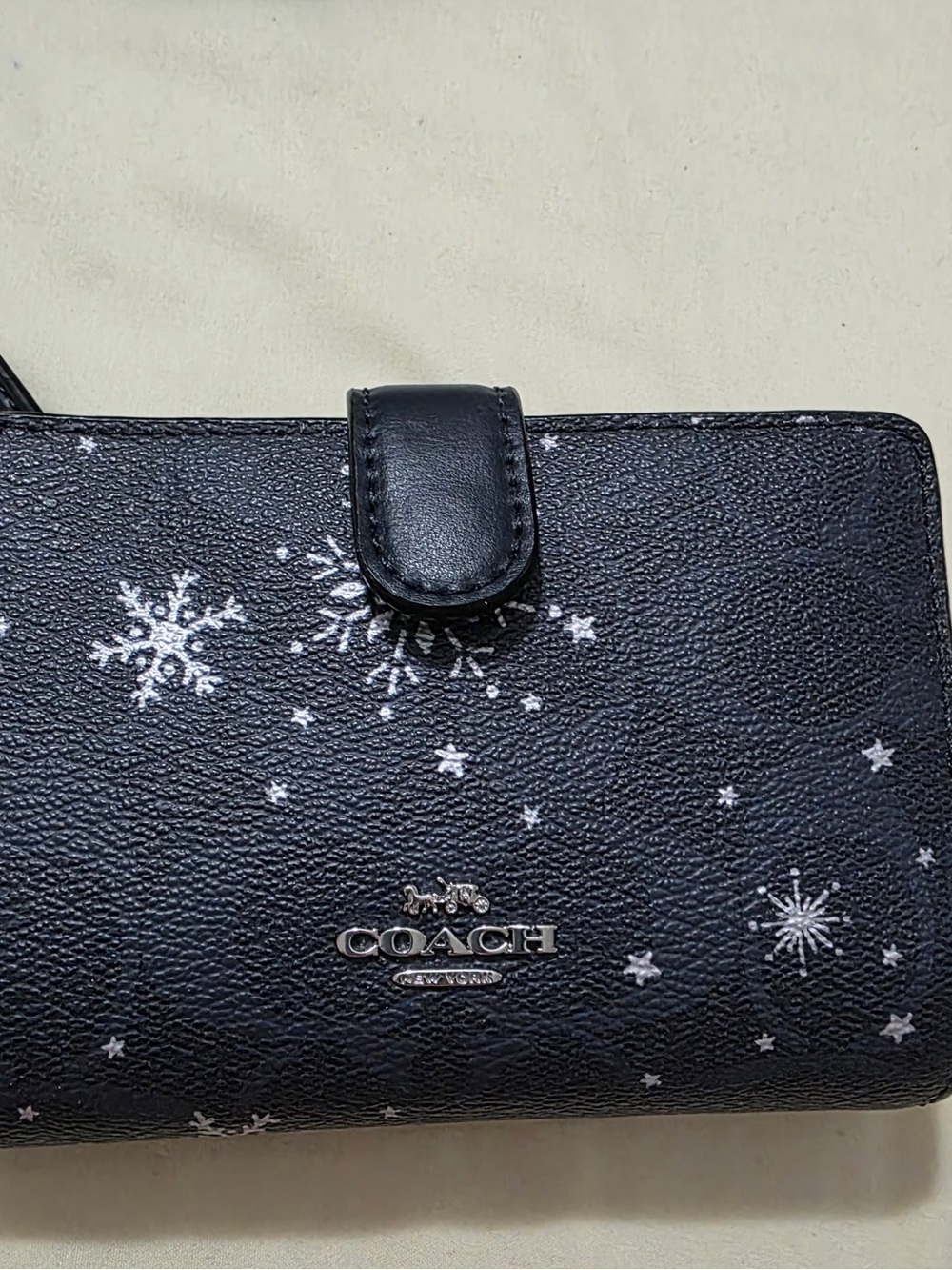 Coach Black Snowflake Print Mini Satchel - Coach and wallet - Picture 2 of 5